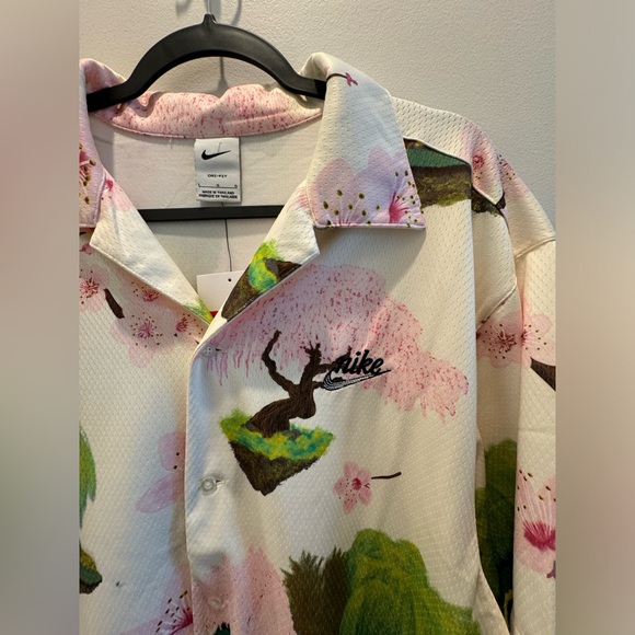 Nike Cherry Blossom Mesh Button Up Shirt - Picture 2 of 9